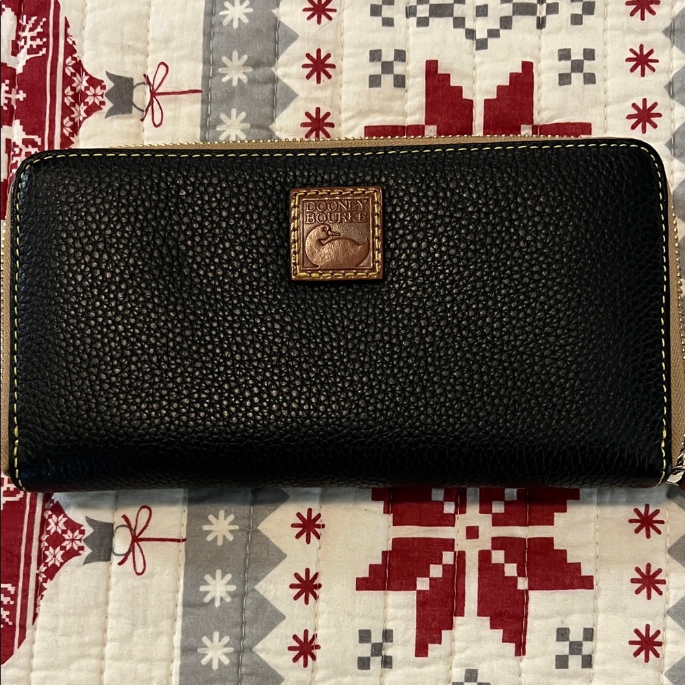 Dooney & Bourke Black Pebbled Leather Wallet